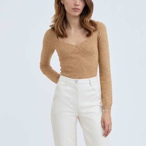 Aritzia Wilfred Greer Cashmere Wool Cropped Sweater Large